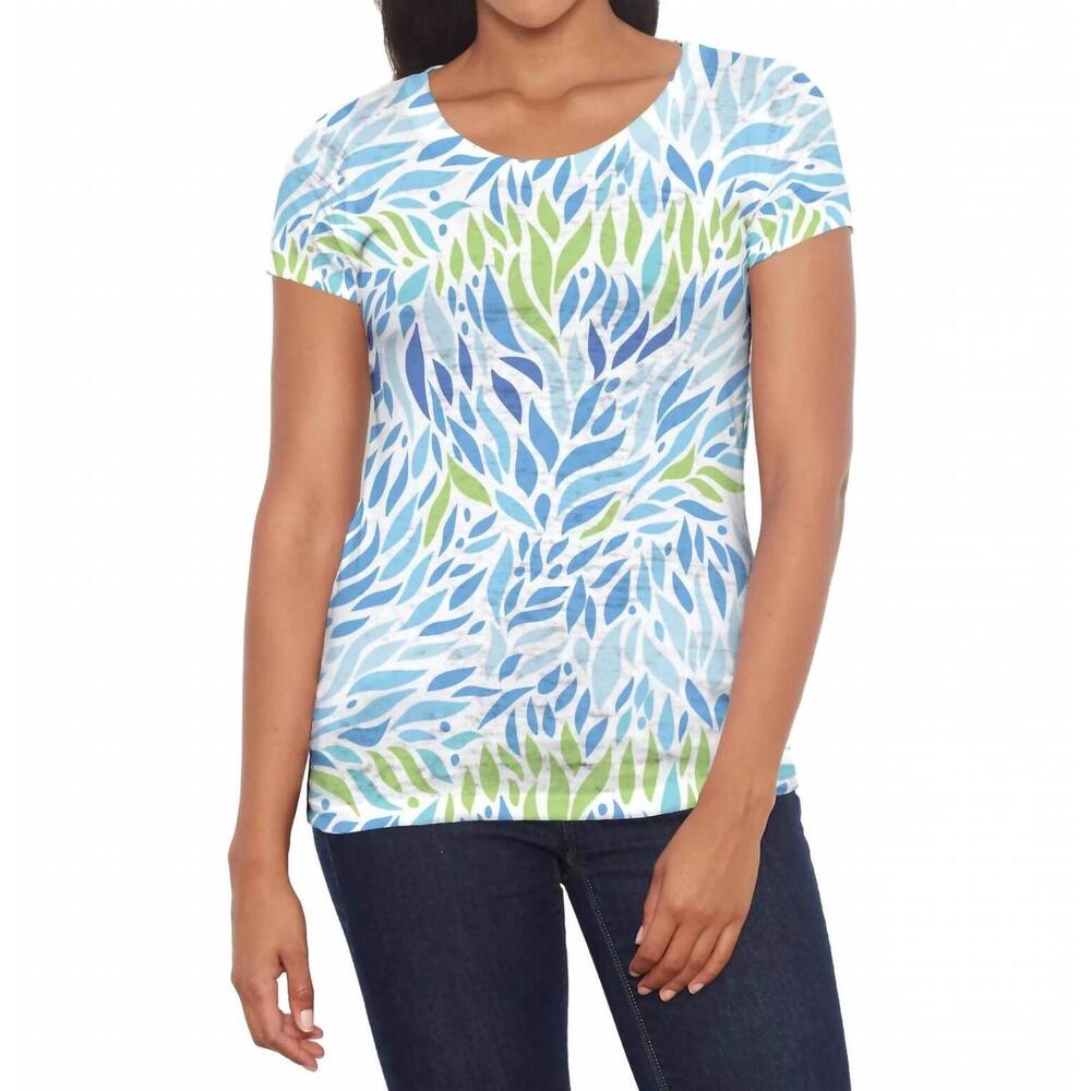 NEW WHIMSY ROSE short sleeve scoop shirt in hotsy totsy blue